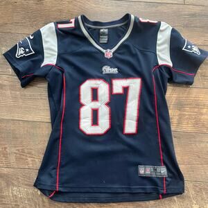 Gronkowski Patriots Nike NFL On Field Navy Football Jersey 87 Youth Size MED